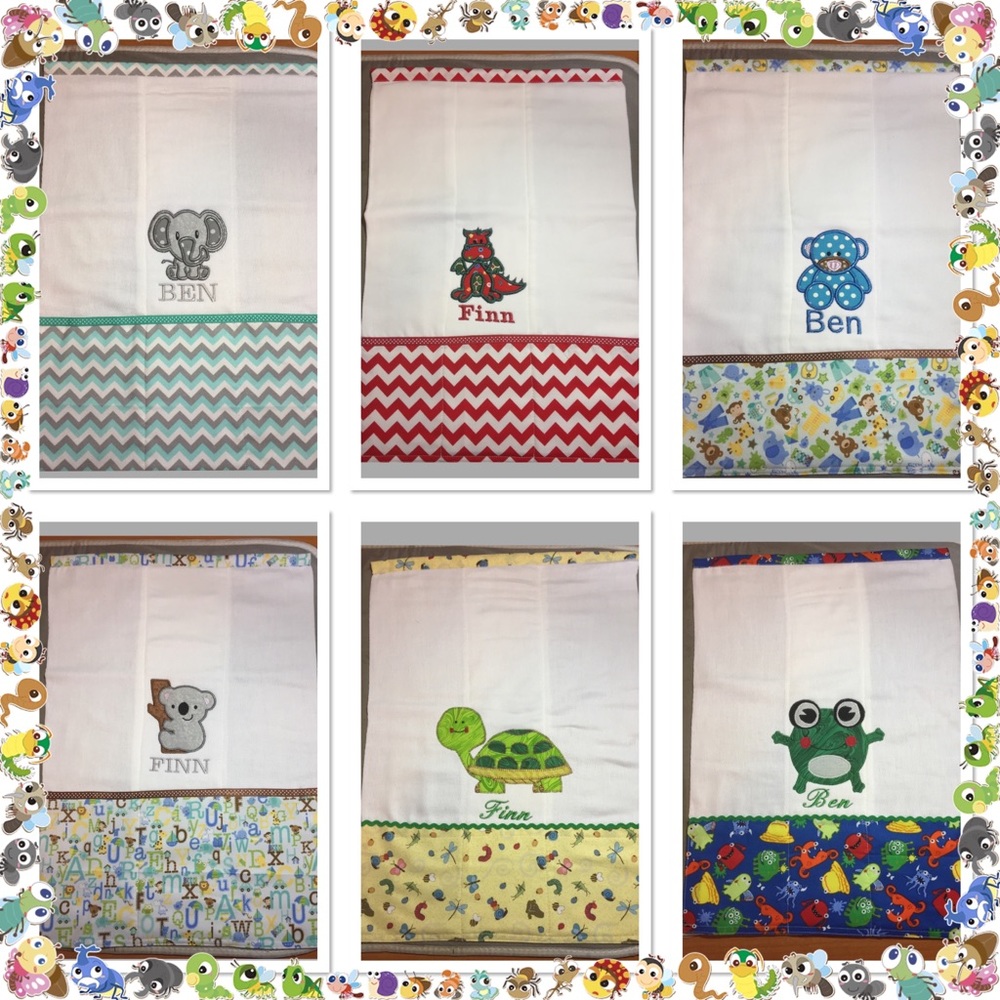 Personalized Baby Burp Cloths